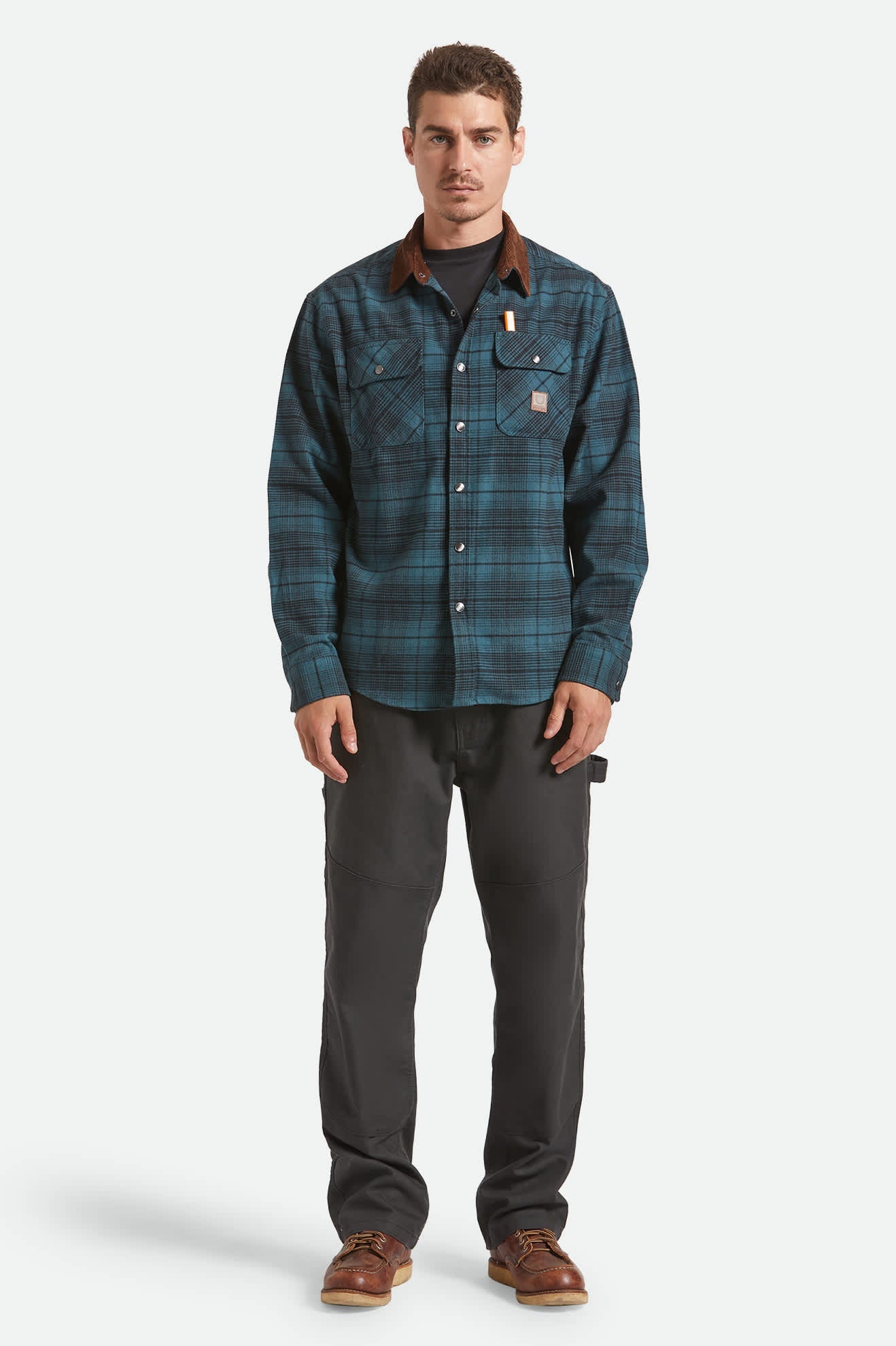 Builders Bowery Performance Flannel - Night Sage/Black