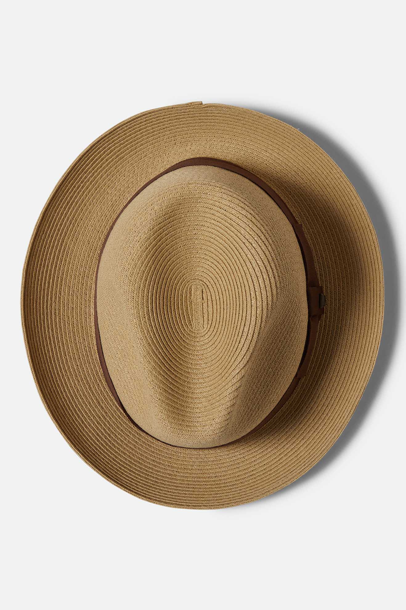 Horton Convertabrim Packable Fedora - Dark Tan/Light Brown