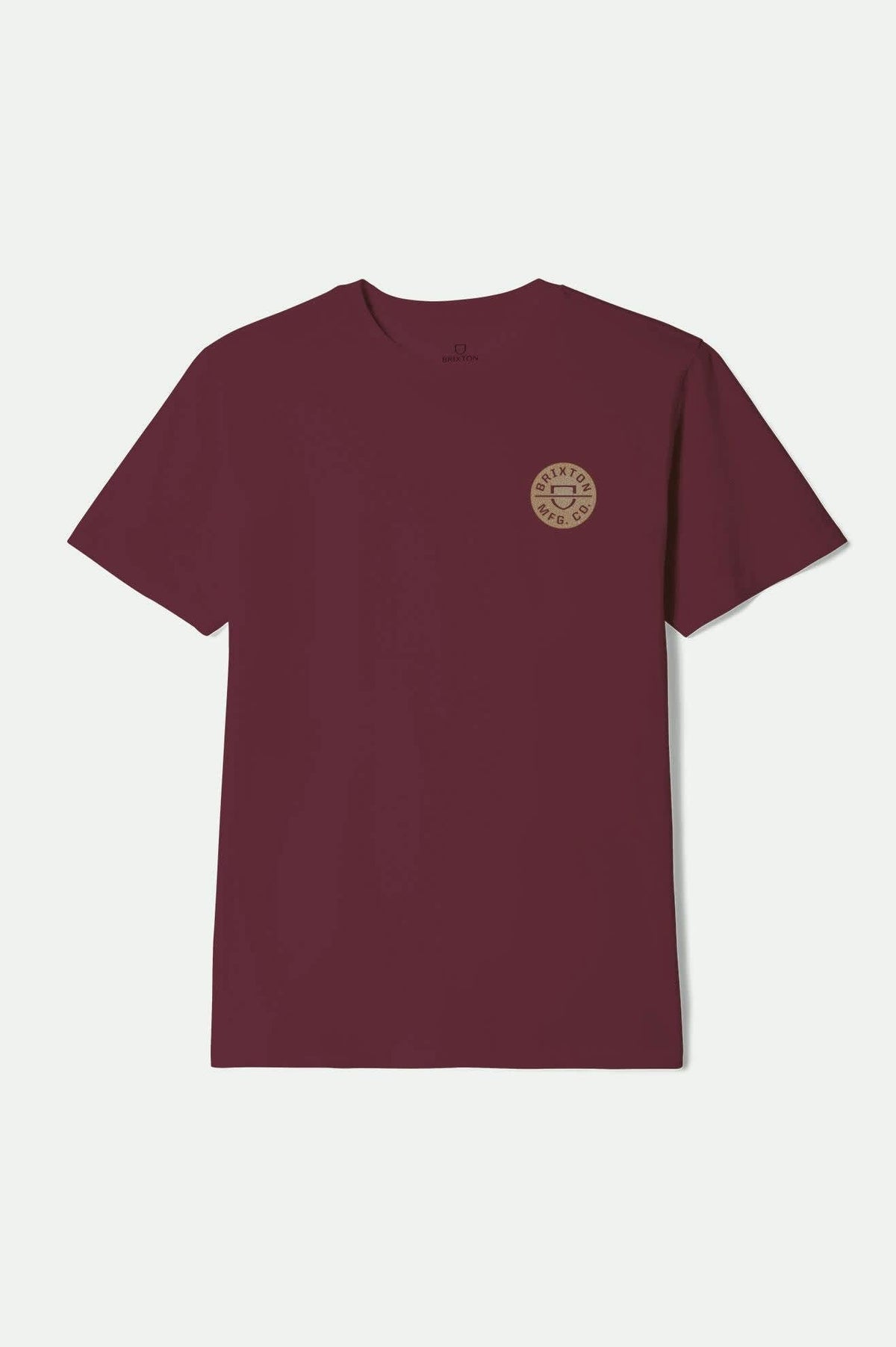 Crest II S/S Standard T-Shirt - Burgandy/Tobacco/Sand