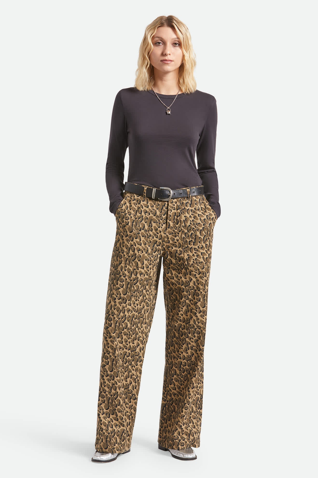 Jane Utility Wide Leg Pant - Brown Cheetah