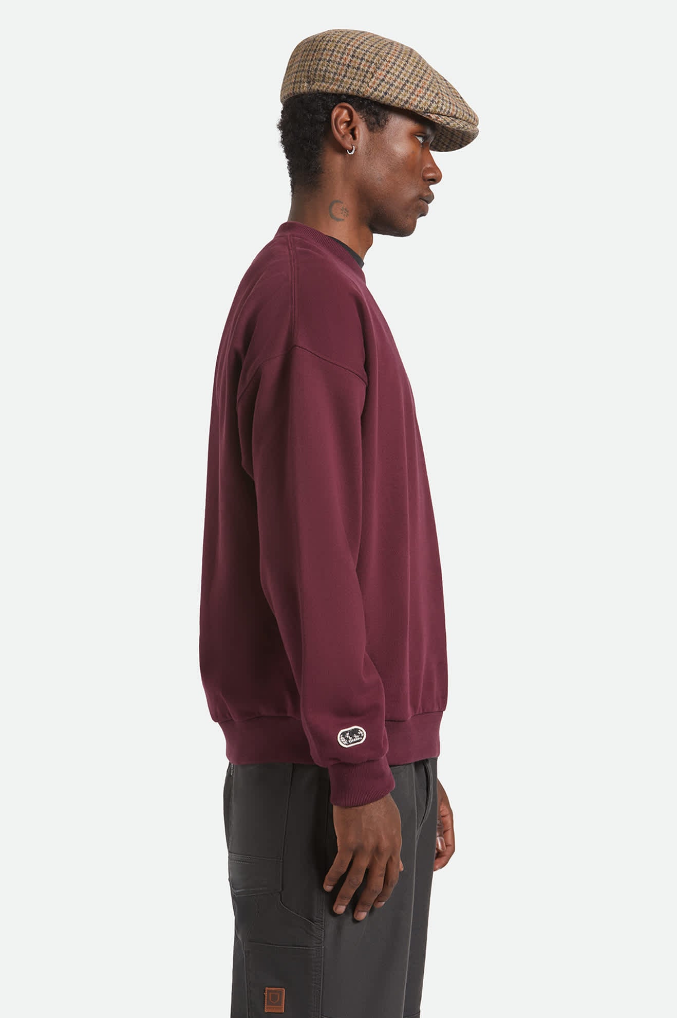 Embroidered Heavyweight Oversized Crew - Port