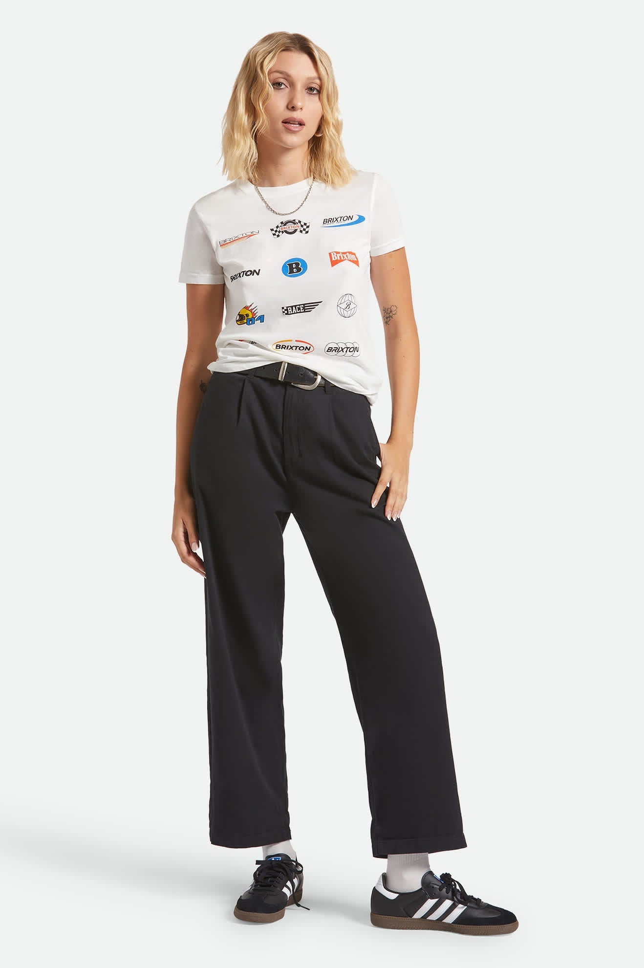 Racing Patches Crew T-Shirt - Off White