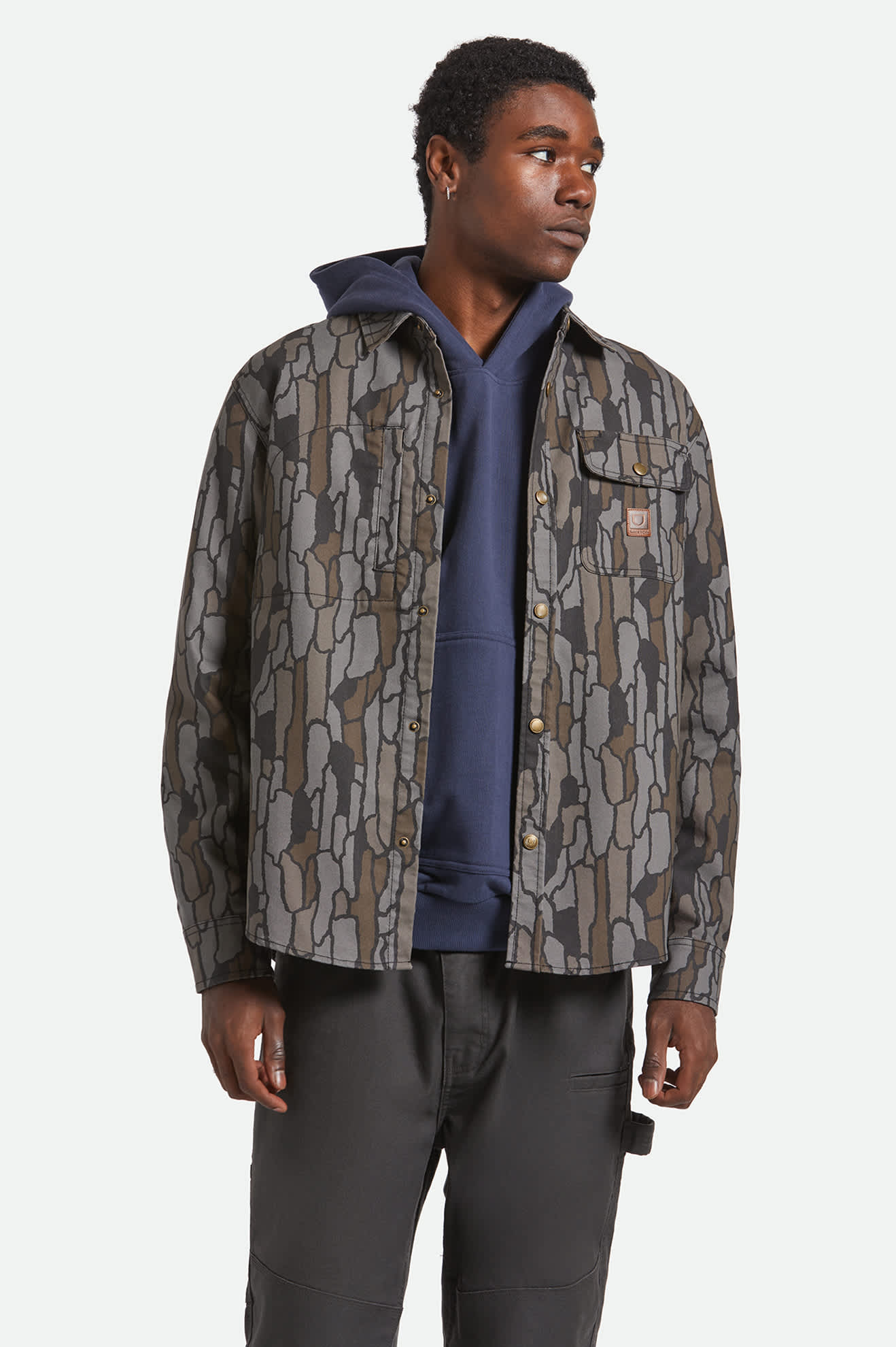 Builders Stretch L/S Overshirt - Bark Camo