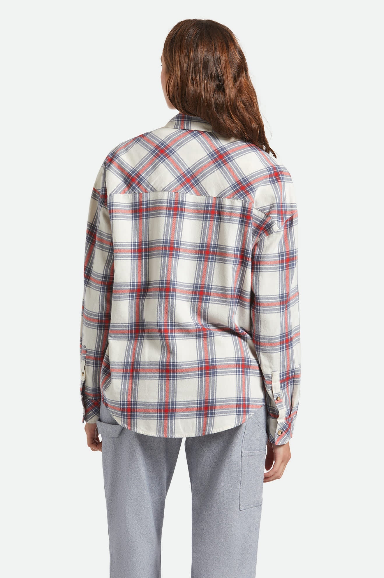 Bowery Vintage Overshirt - Off White/Berring Sea/Red