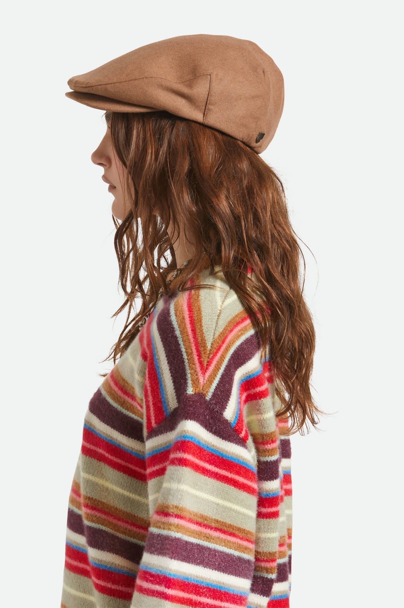 Hooligan Flat Cap - Camel Melton Wool