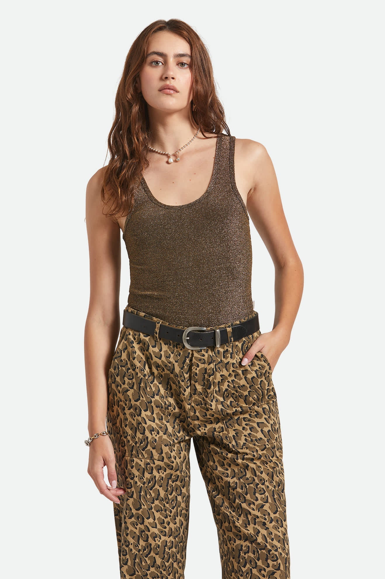 Off Duty A-Tank - Gold Metallic