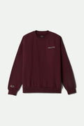 Embroidered Heavyweight Oversized Crew - Port