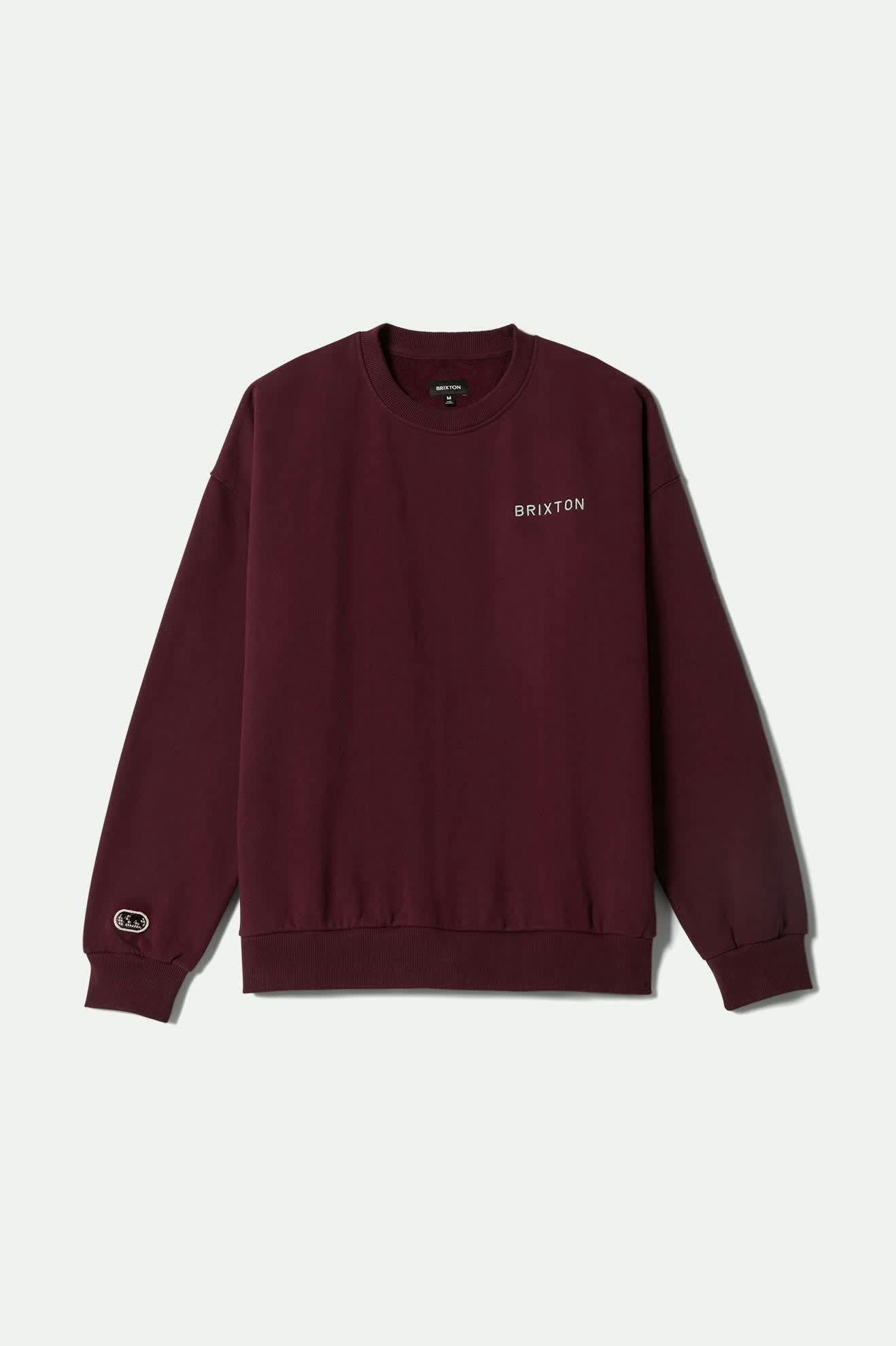 Embroidered Heavyweight Oversized Crew - Port