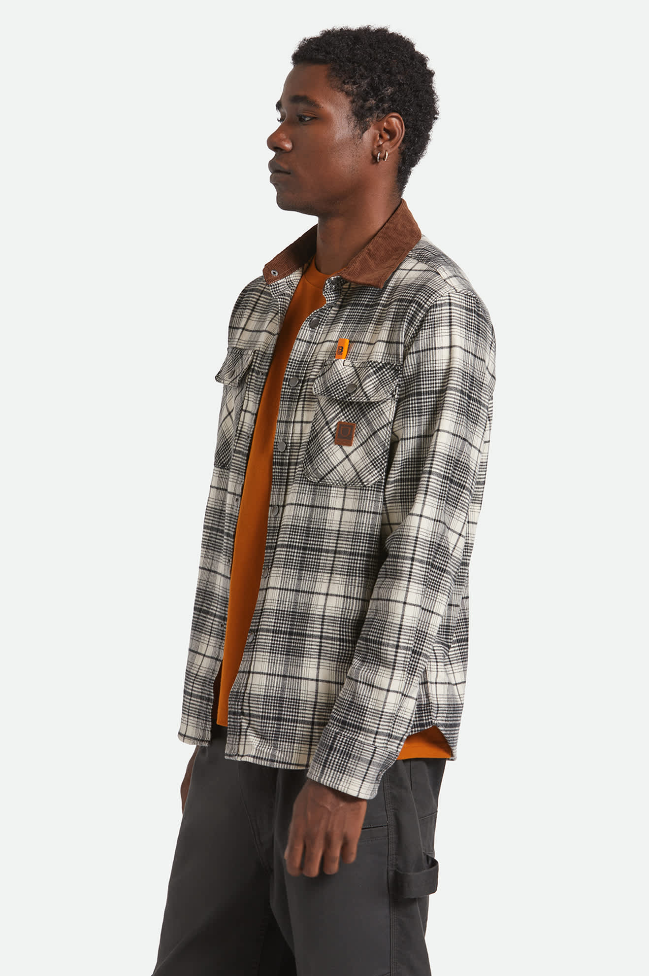 Builders Bowery Performance Flannel - Off White/Black