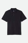 Ribbed City S/S Polo - Black