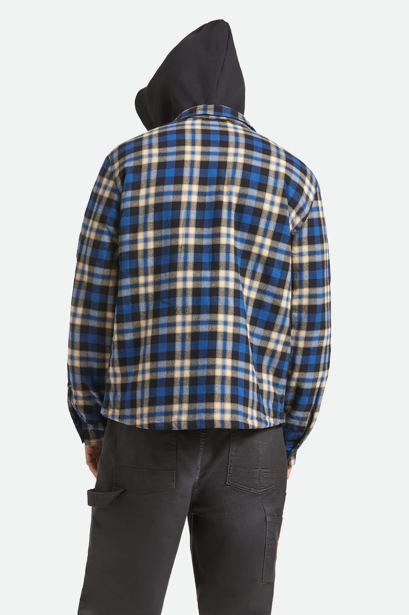 Bowery Quilited Hooded Flannel - Navy/Cream