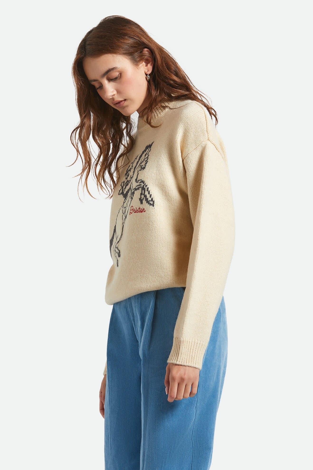 Brixton Ranching Club Crew Sweater - Whitecap