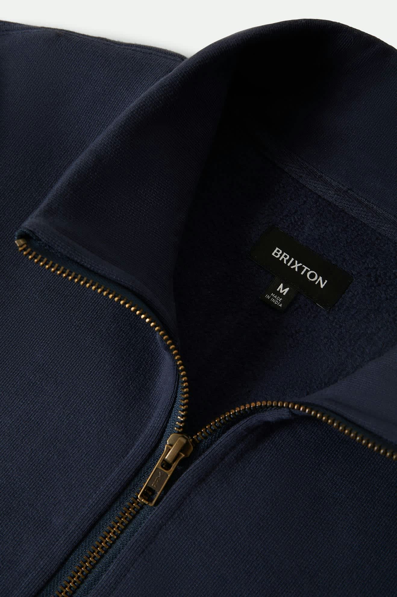 Embroidered Heavyweight Half Zip - Mood Indigo