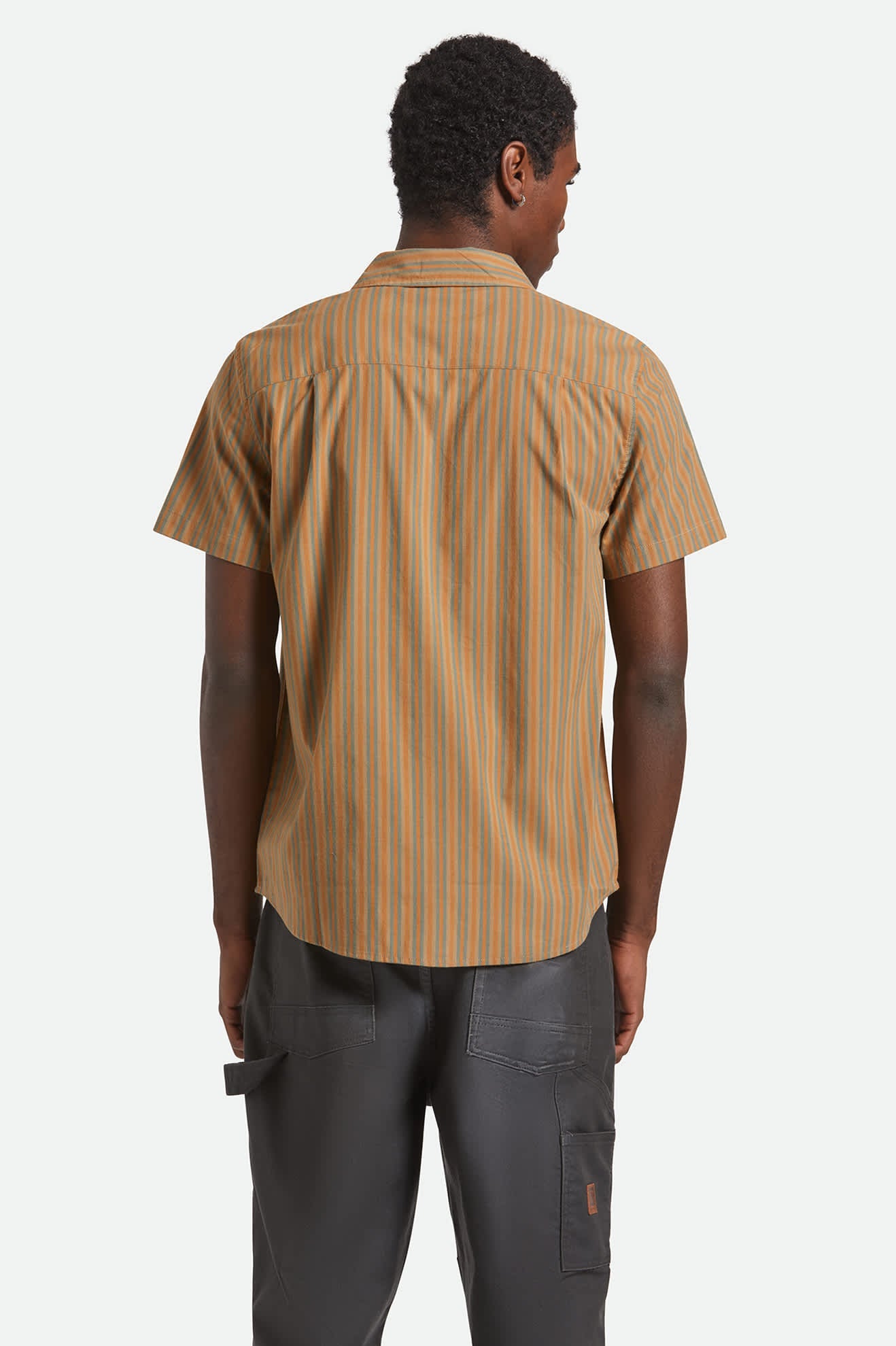 Charter Stripe S/S Shirt - Rustic Caramel/Night Sage