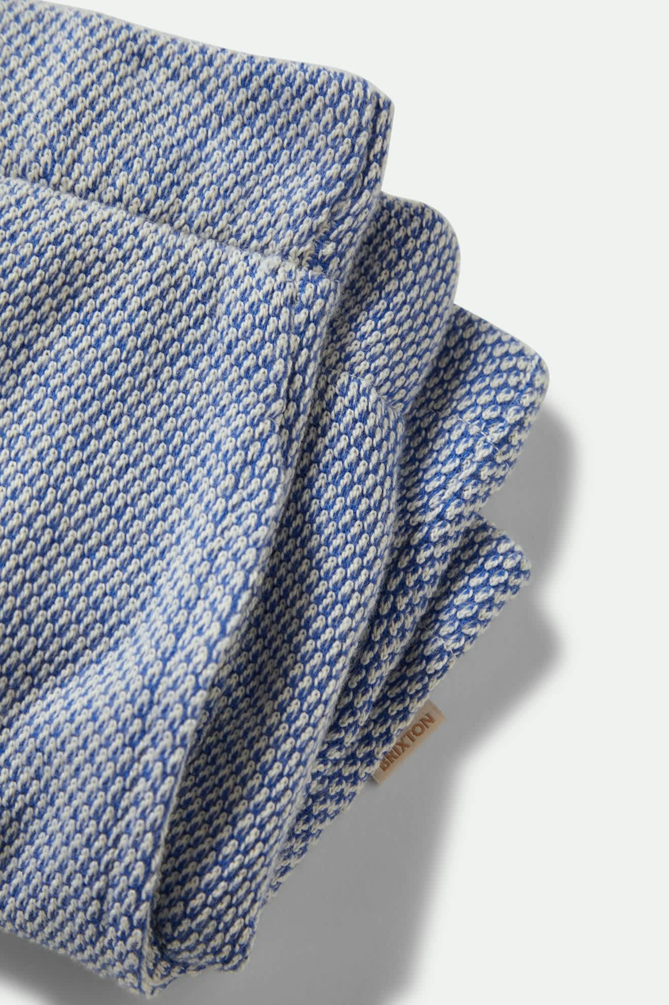 The Weekend Cross Loop French Terry Lounge Short - Off White/Electric Indigo