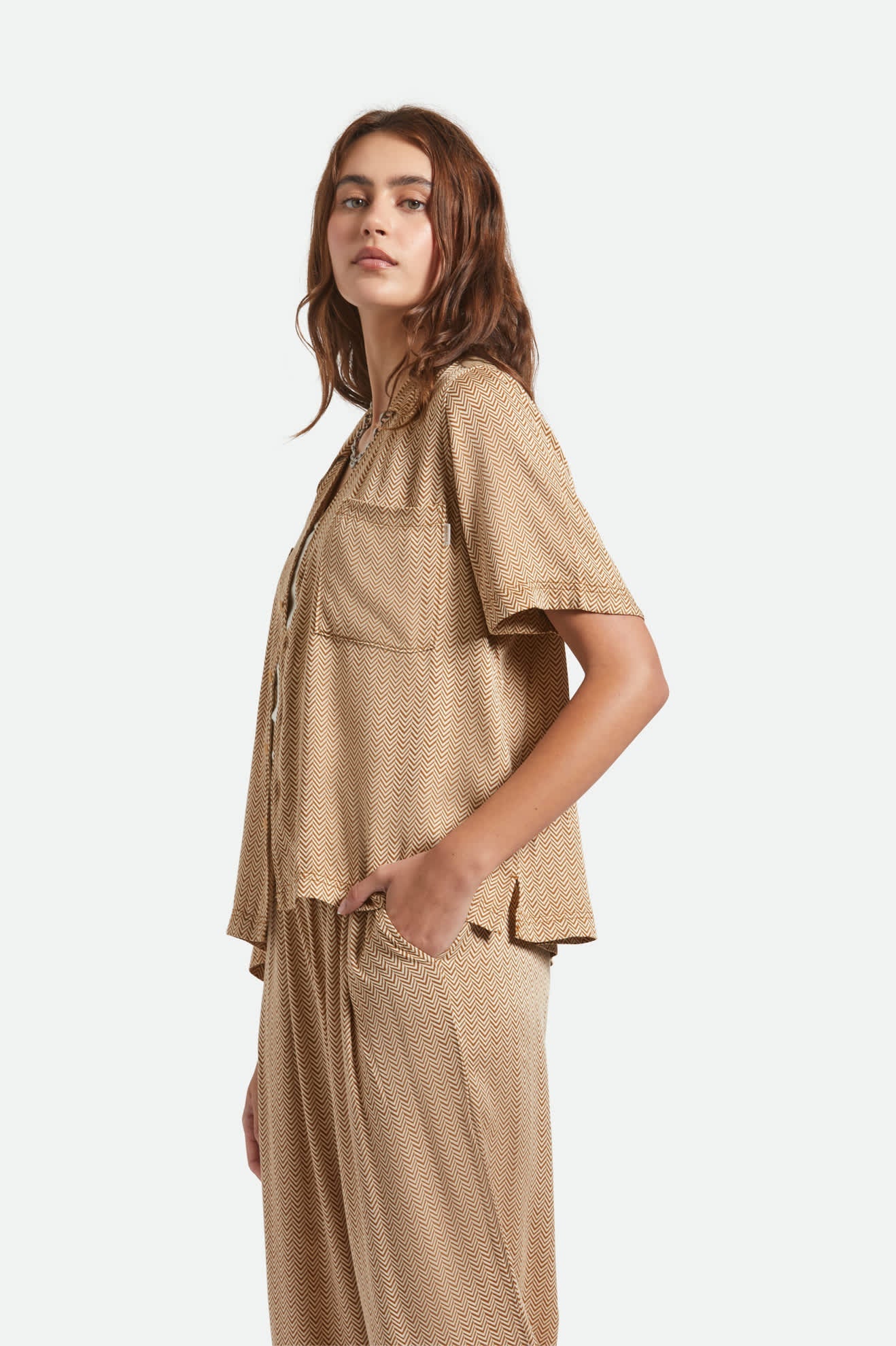 Hudson Lounge S/S Shirt - Washed Copper/Whitecap