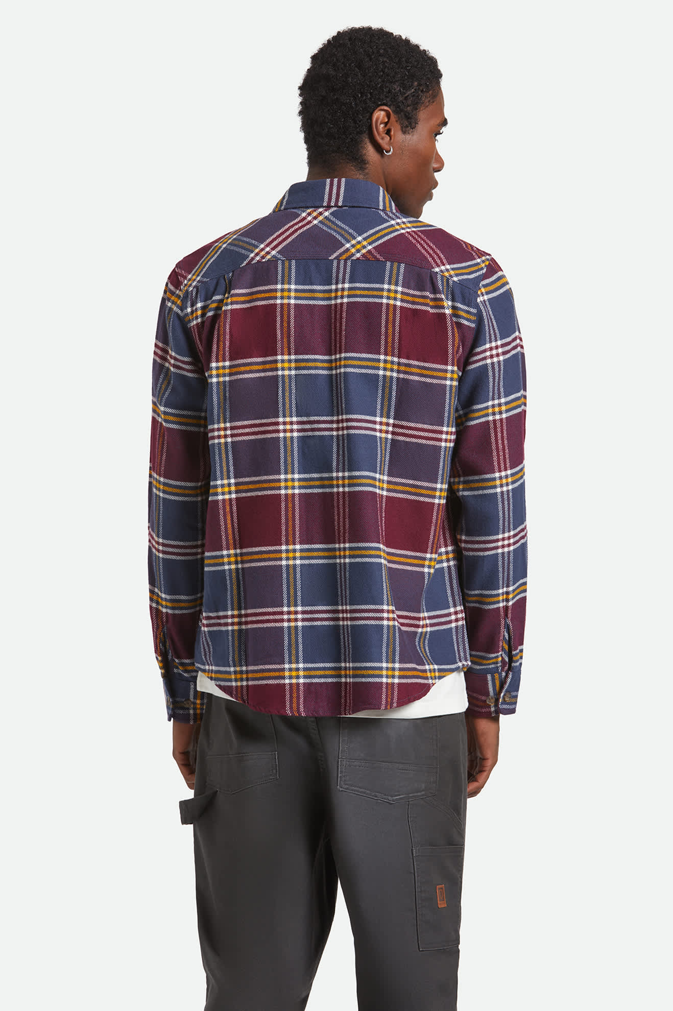 Bowery L/S Flannel - Mood Indigo/Port/Saffron