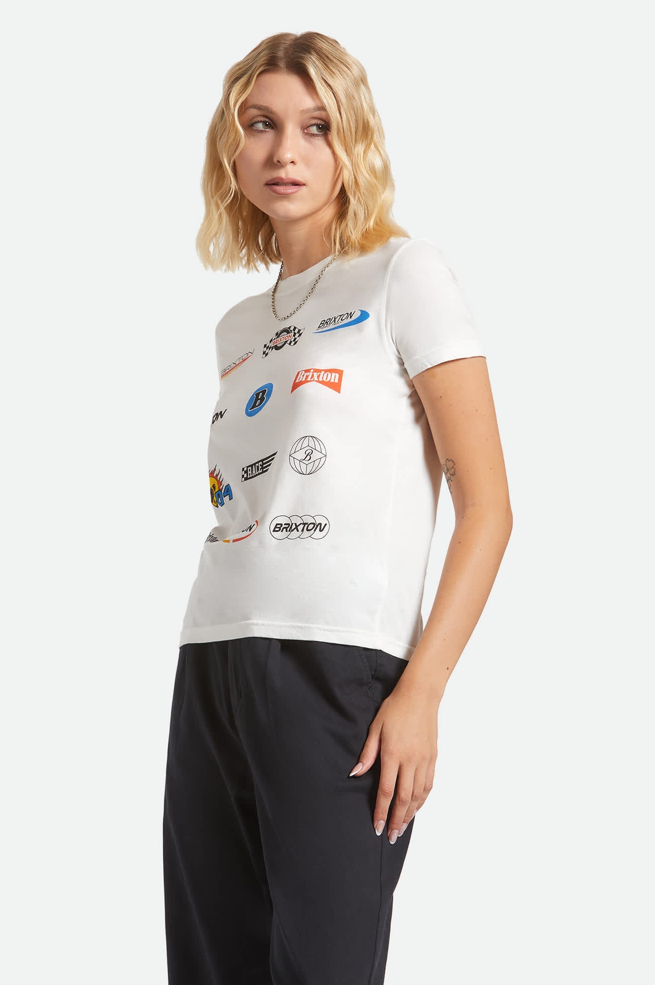 Racing Patches Crew T-Shirt - Off White