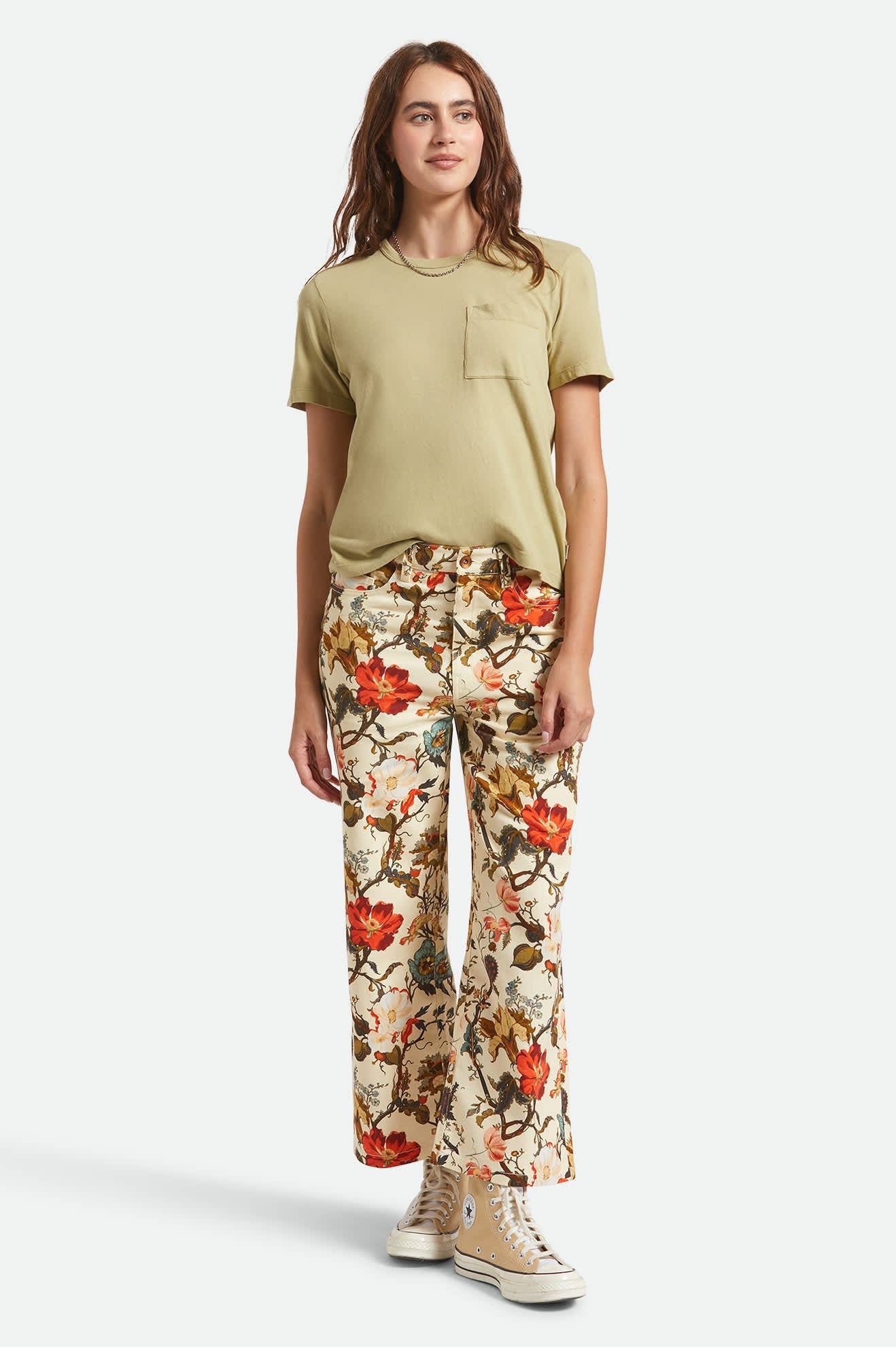 Margo Cropped 5-Pocket Pant - Botanical Floral