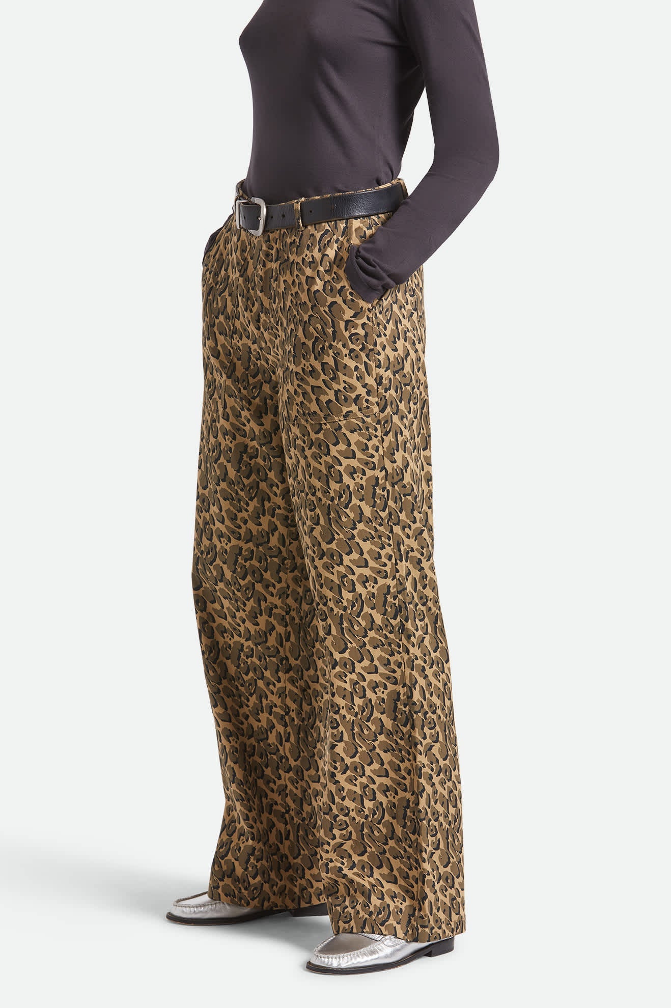 Jane Utility Wide Leg Pant - Brown Cheetah