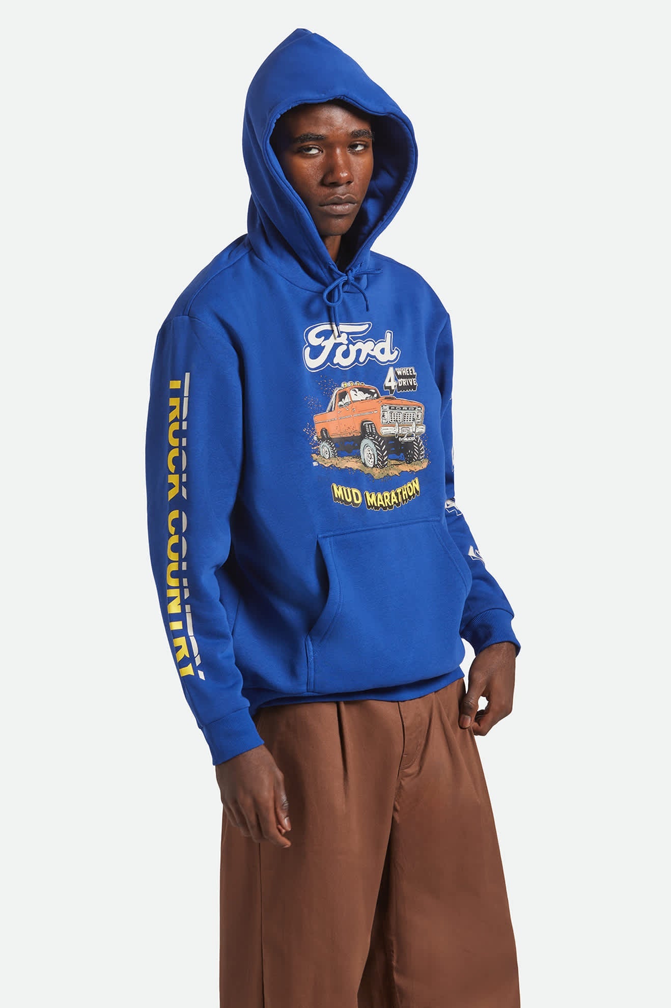 Ford Mud Marathon Relaxed Fleece Hoodie - Ford Blue