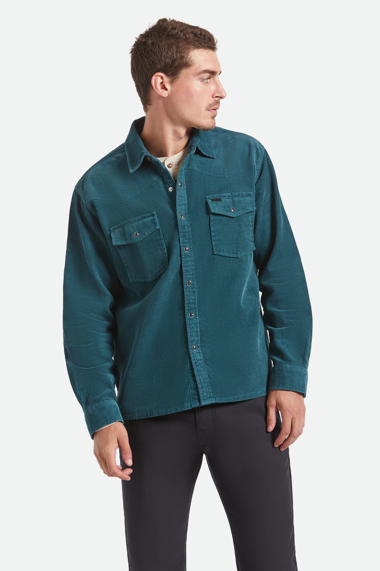 New West Relaxed Overshirt - Night Sage Corduroy