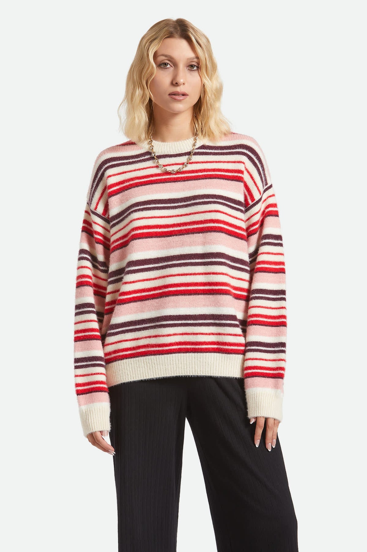 Cozy Crew Sweater - Multi Stripe