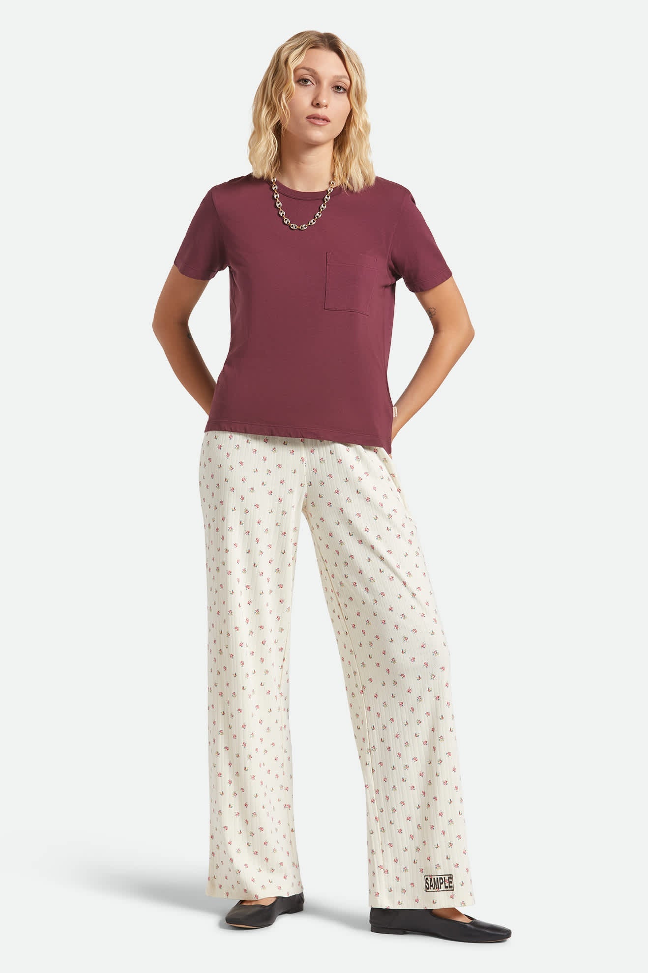 Carefree Organic Garment Dye Perfect T-Shirt - Port