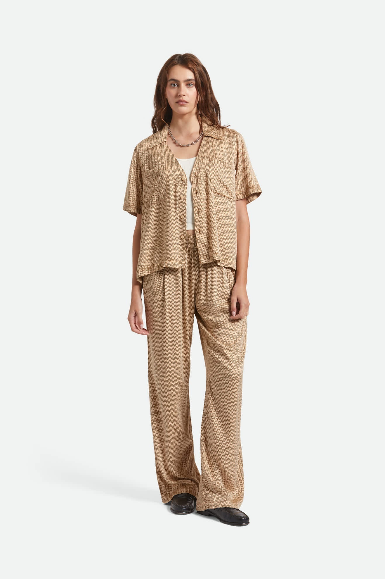 Hudson Lounge S/S Shirt - Washed Copper/Whitecap