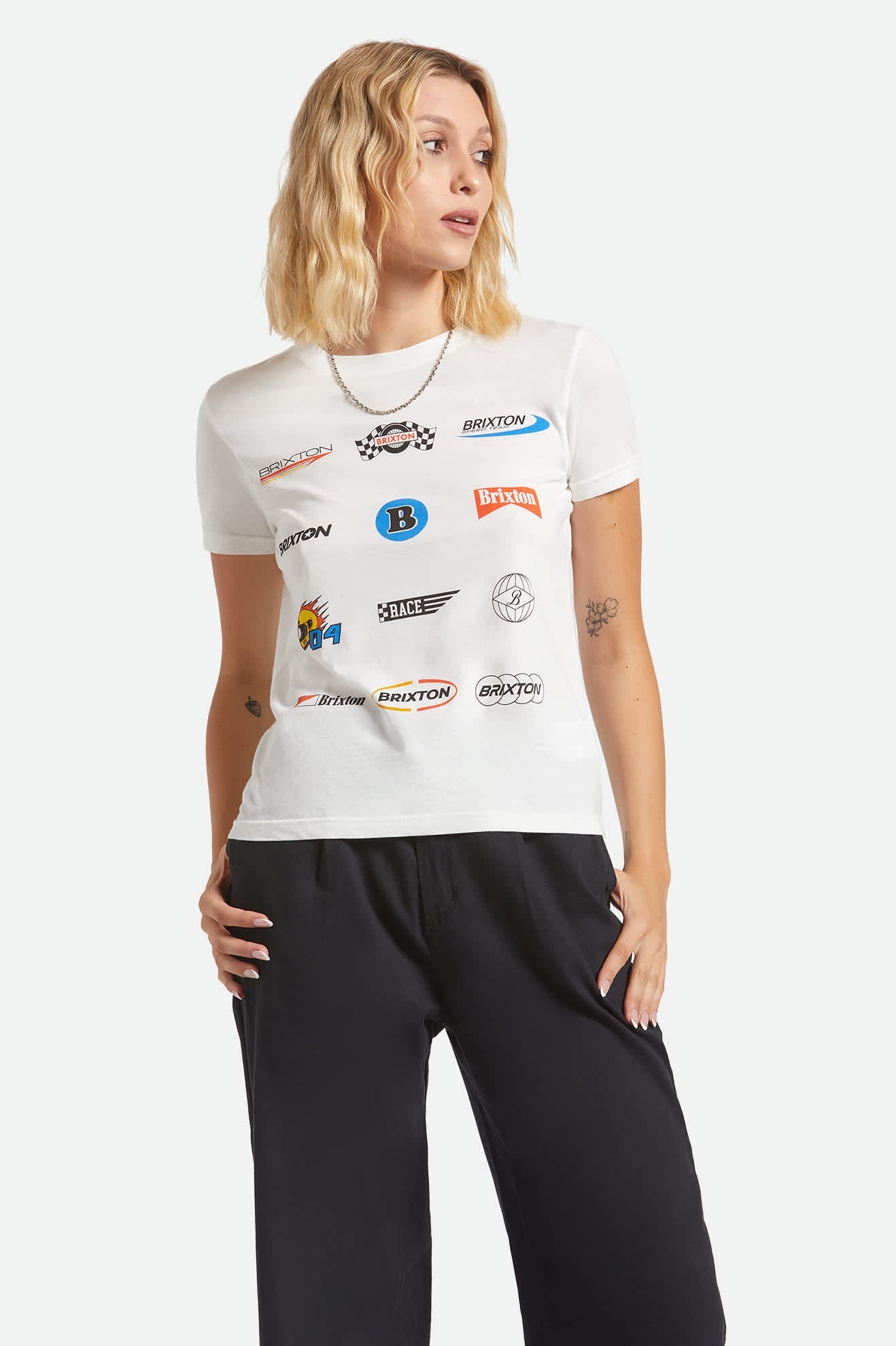 Racing Patches Crew T-Shirt - Off White