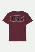 Lightning S/S Standard T-Shirt - Burgundy