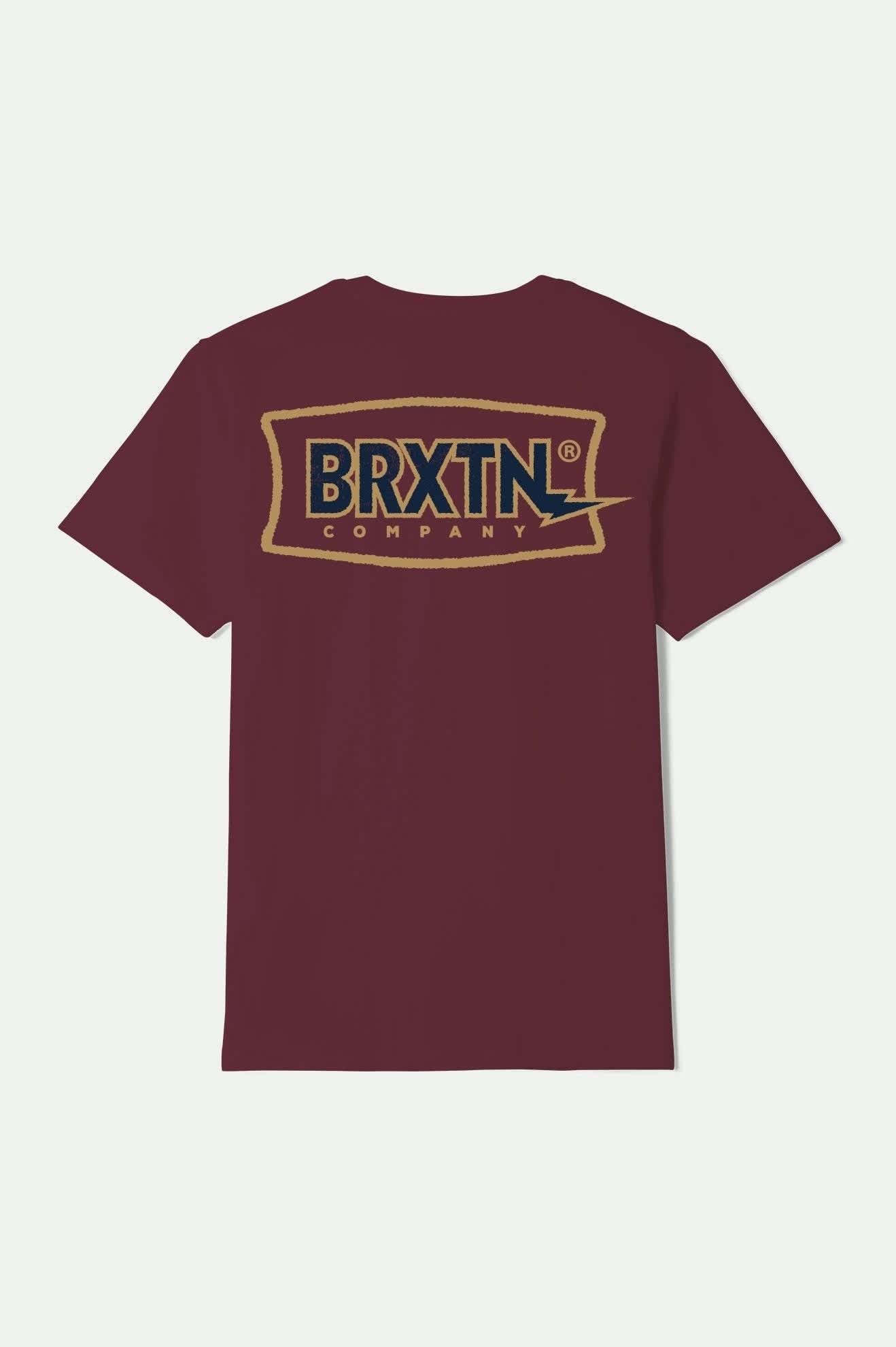 Lightning S/S Standard T-Shirt - Burgundy