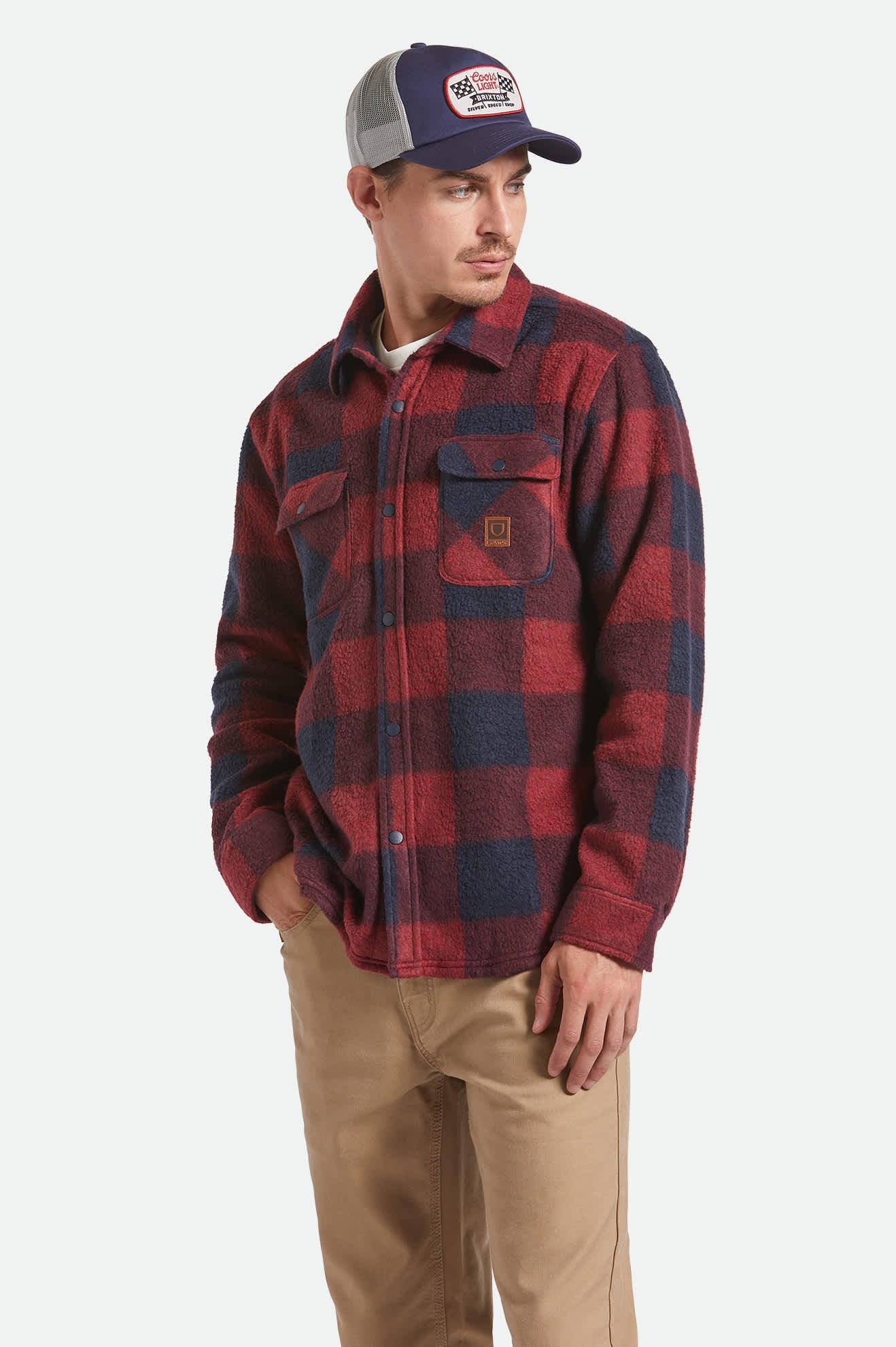 Bowery Arctic Stretch Fleece - Adrenaline Rush/Mood Indigo Plaid