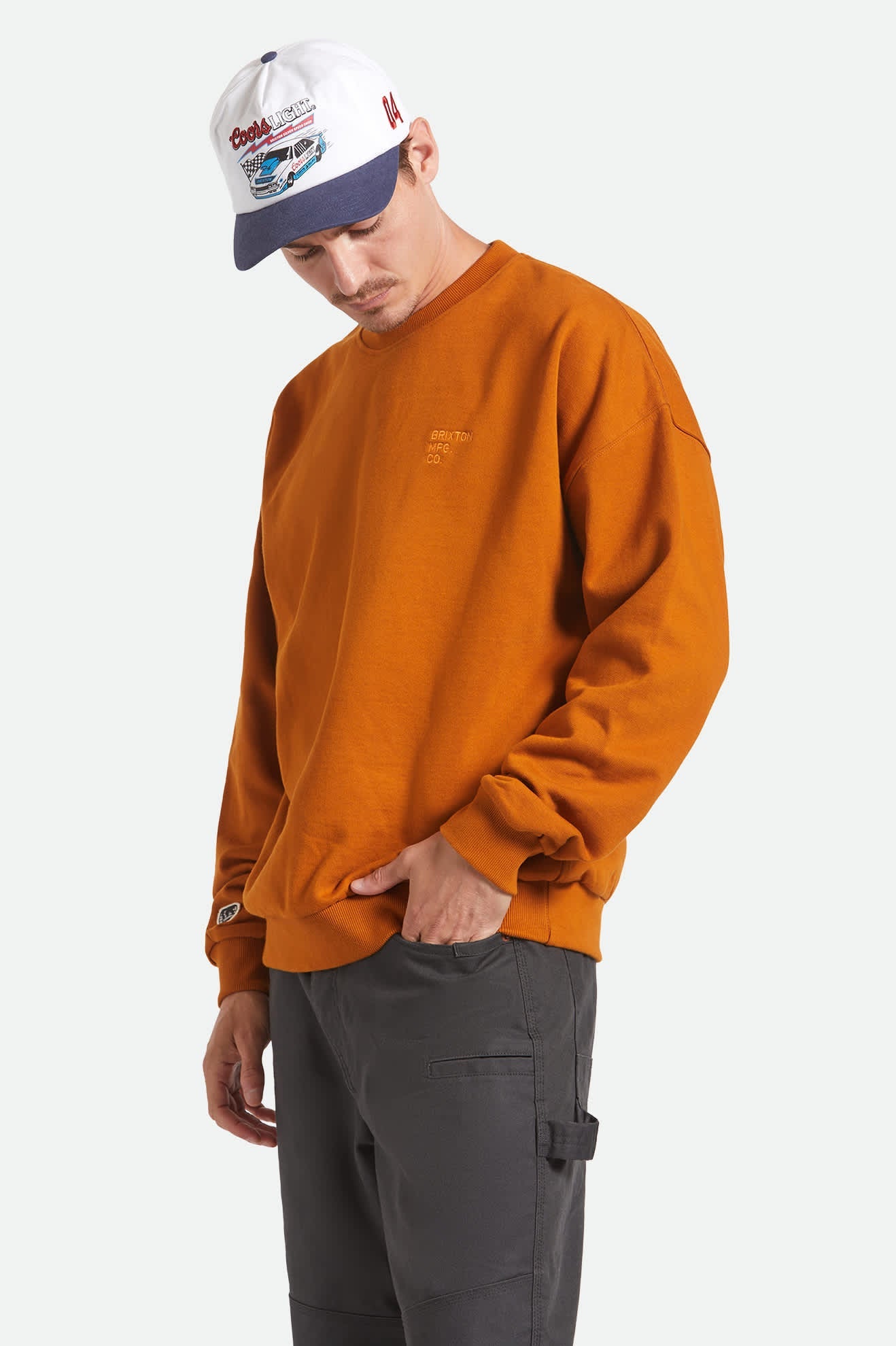 Embroidered Heavyweight Crew - Rustic Caramel