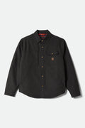 Builders Stretch Flannel Lined Jacket - Washed Black/Red