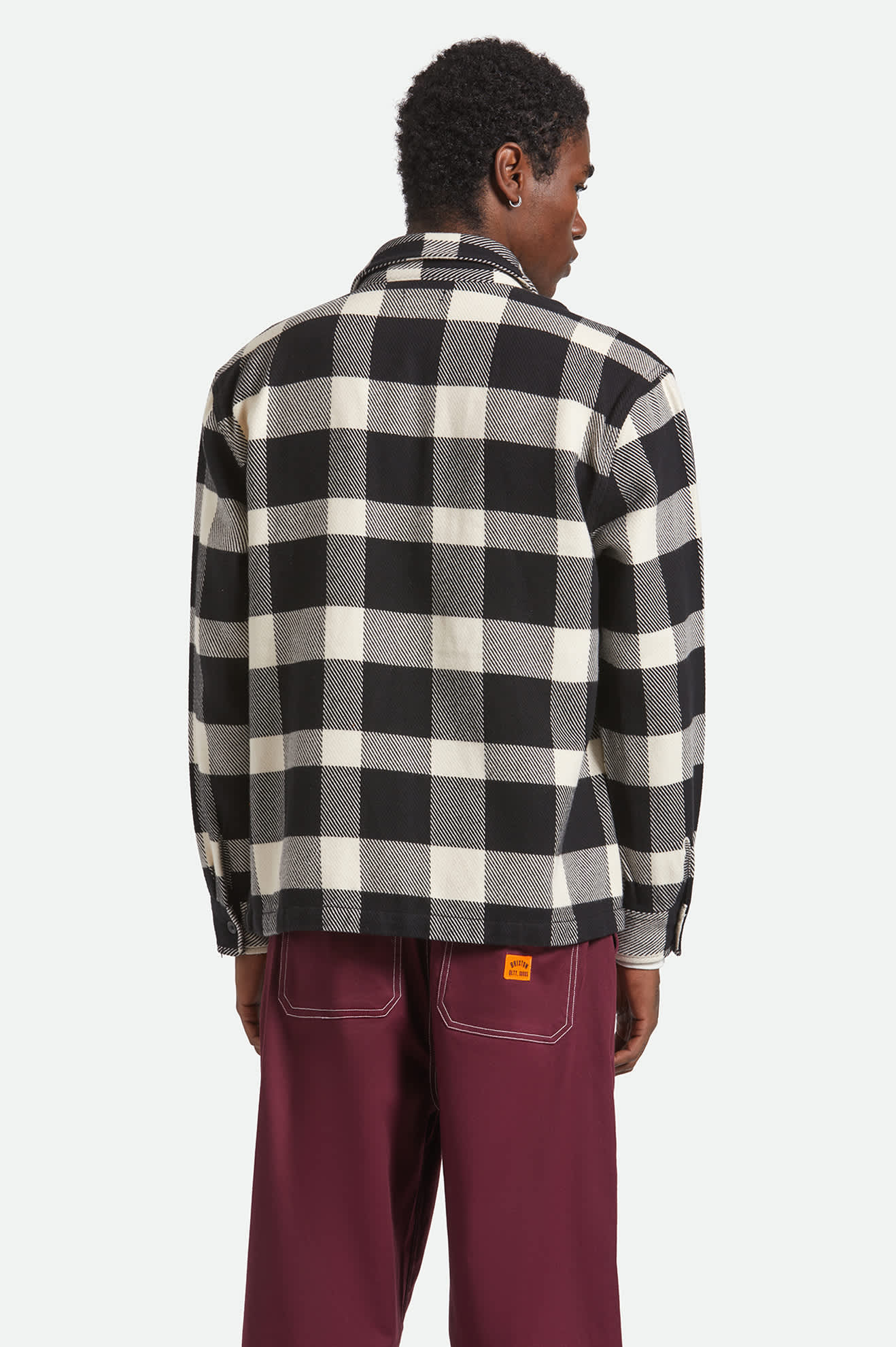 Union Full Zip Flannel - Off White/Black