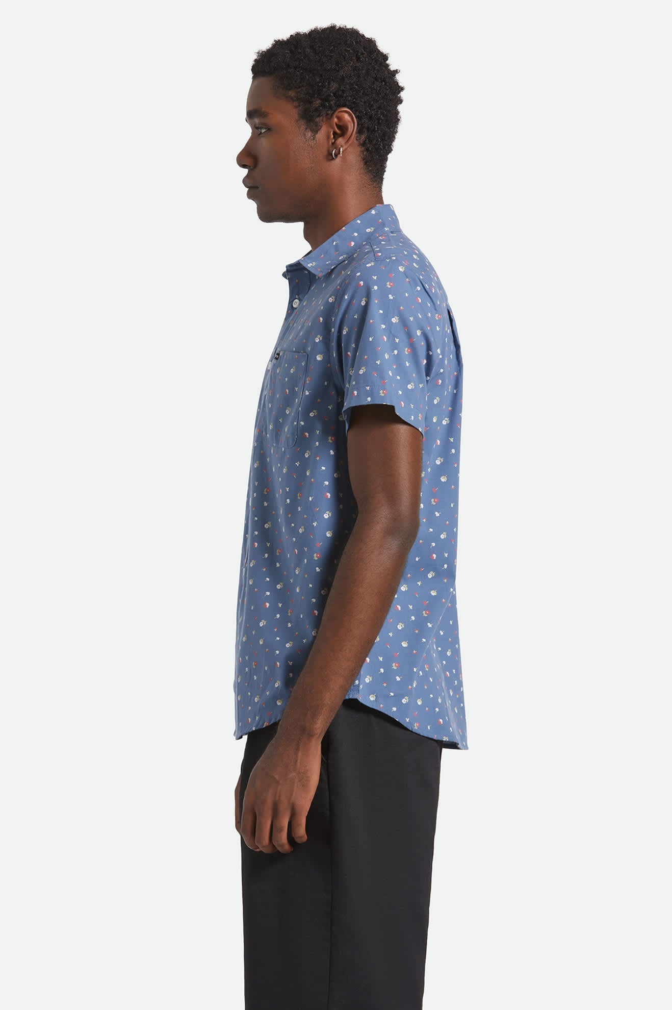 Charter Print S/S Shirt - Bering Sea/Micro Floral