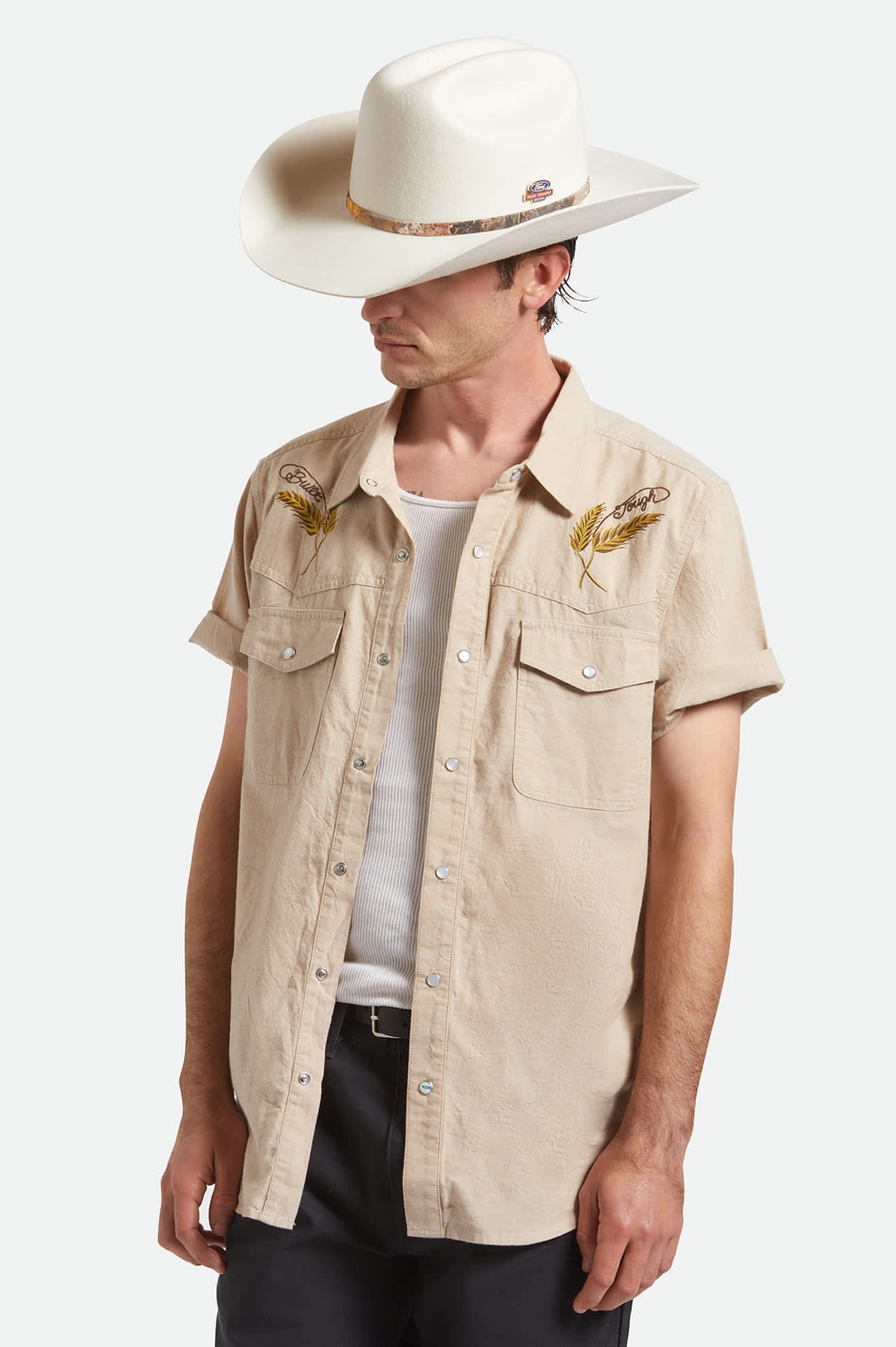 Ford Truck Country Cowboy Hat - Wimbledon White/Camo