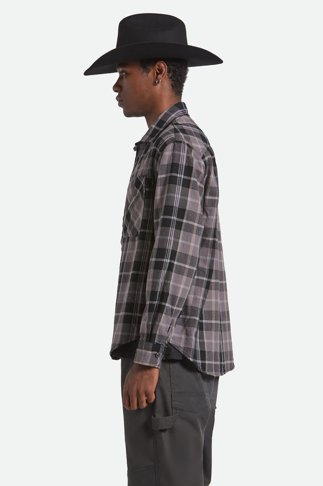 Vintage Wash Flannel - Black/Charcoal Beige/Slate