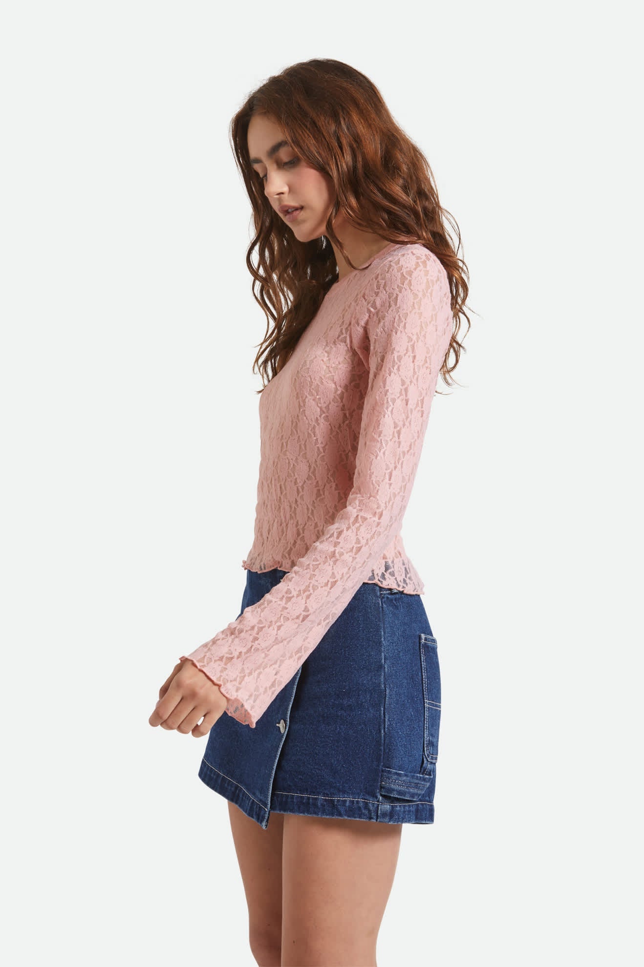 Dolly Slim L/S Knit T-Shirt - Mellow Rose
