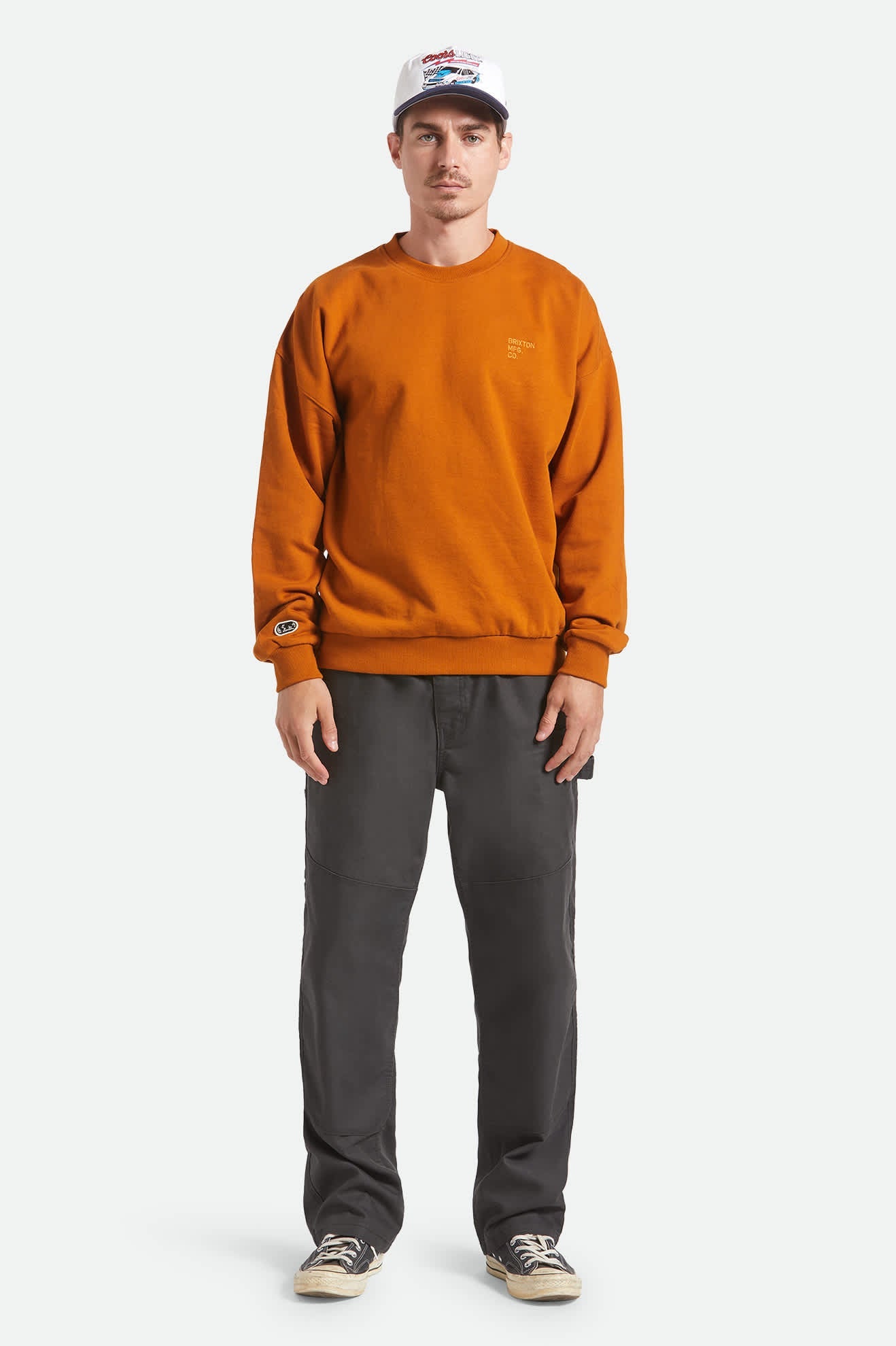 Embroidered Heavyweight Crew - Rustic Caramel