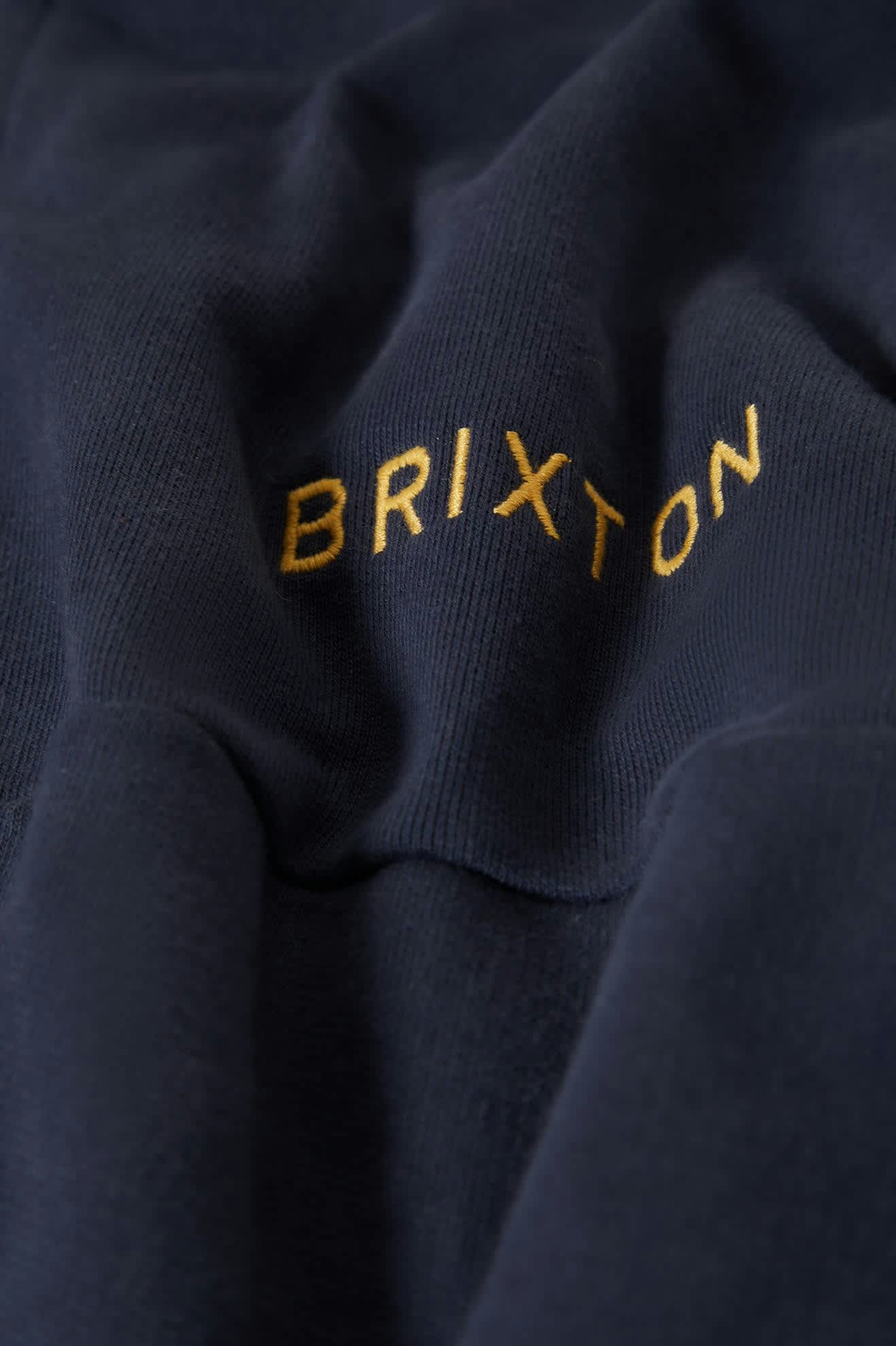 Embroidered Heavyweight Half Zip - Mood Indigo