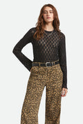 Dolly Slim L/S Knit T-Shirt - Black