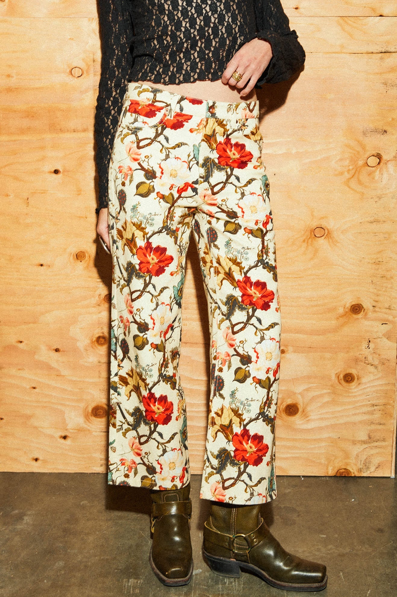 Margo Cropped 5-Pocket Pant - Botanical Floral