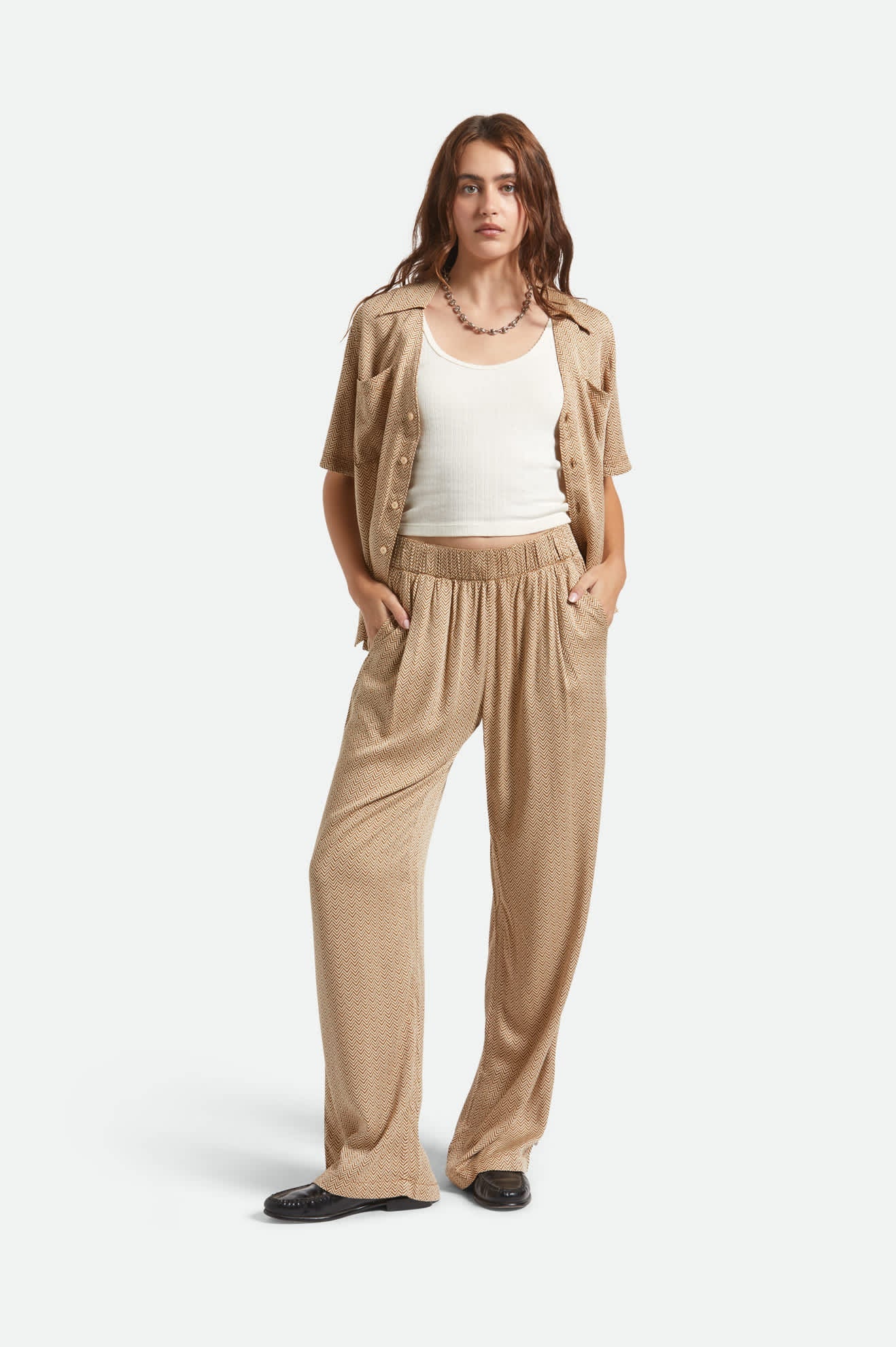 Hudson Lounge Pant - Washed Copper/Whitecap