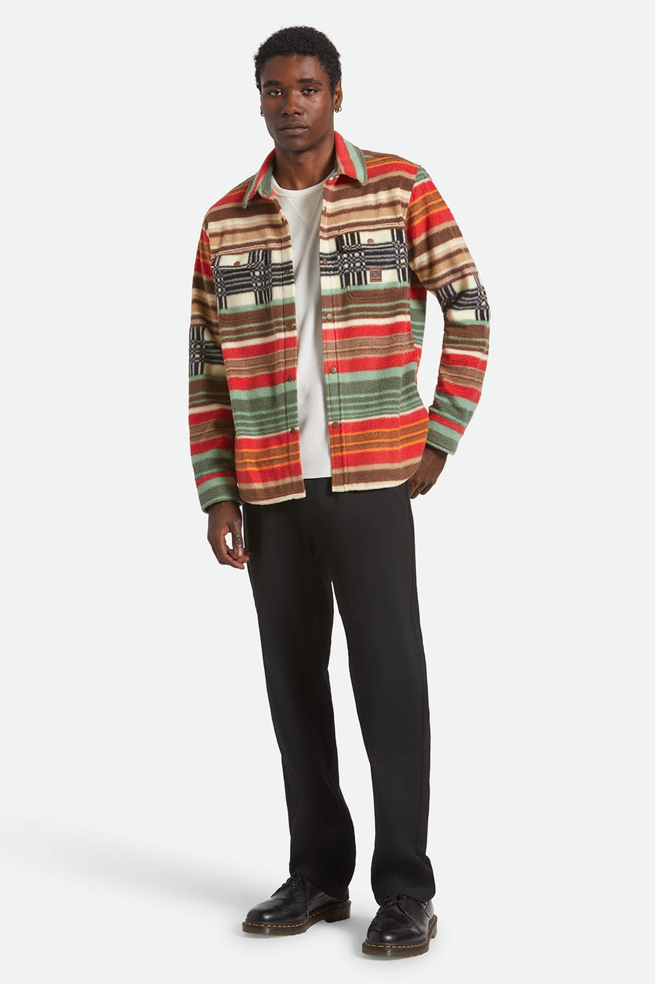 Bowery Arctic Stretch Fleece - Multi Blanket Stripe