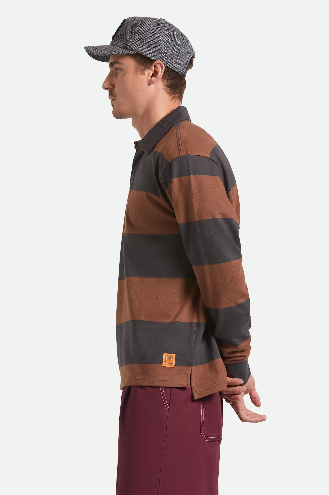 Union Heavyweight Rugby Polo - Washed Black/Pinecown Brown