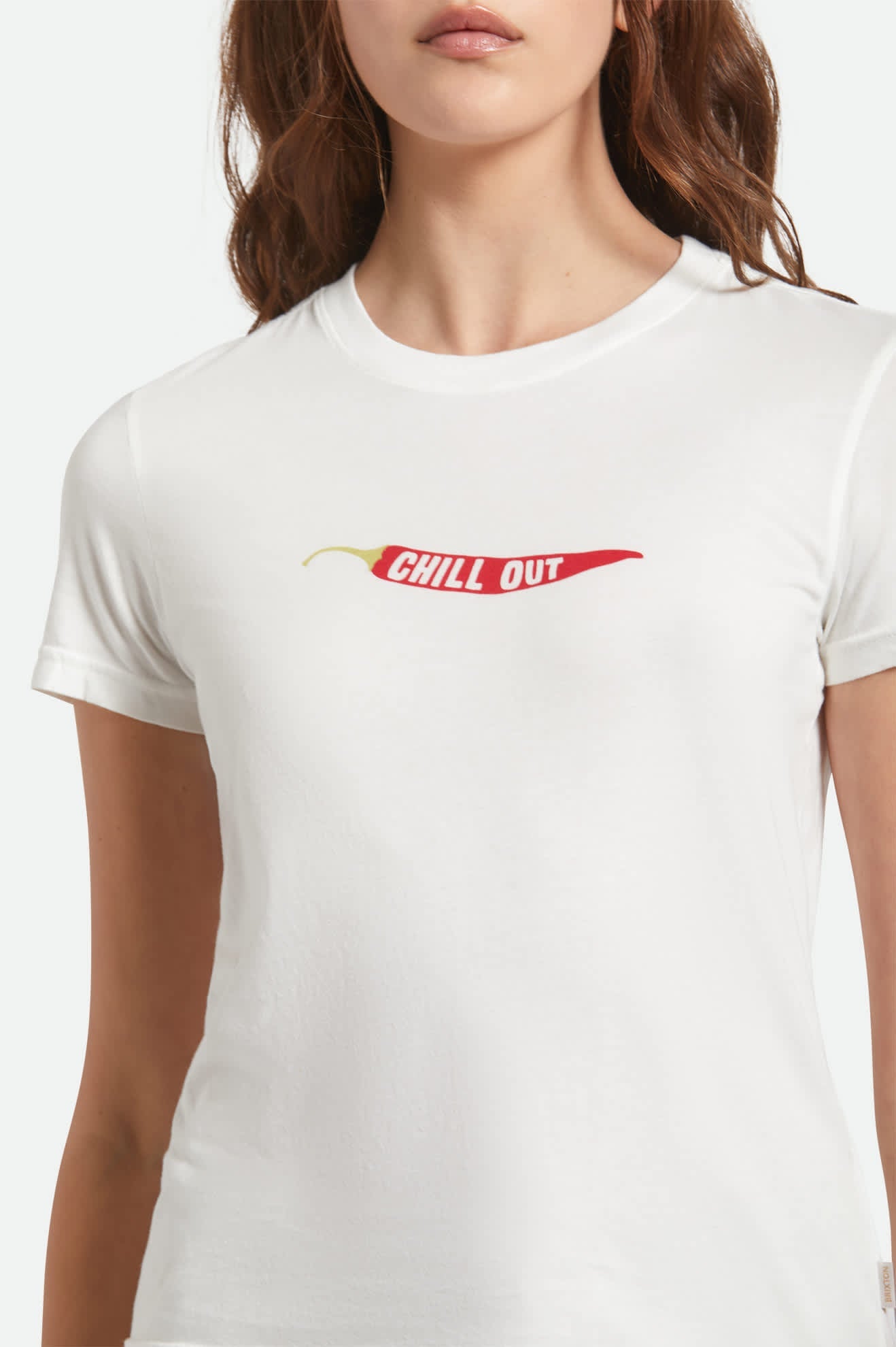 Chill Out Fitted Crew T-Shirt - Off White
