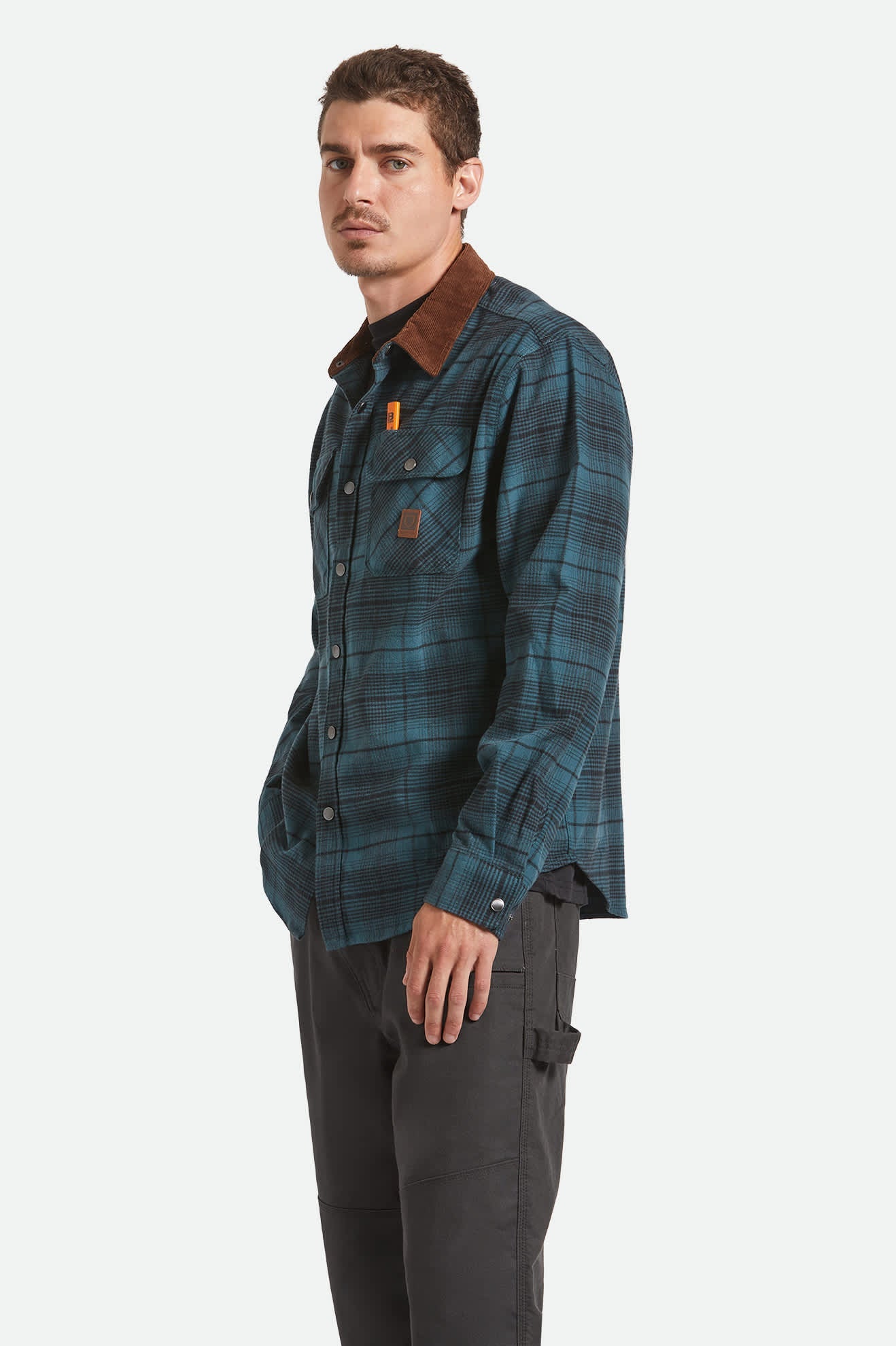 Builders Bowery Performance Flannel - Night Sage/Black