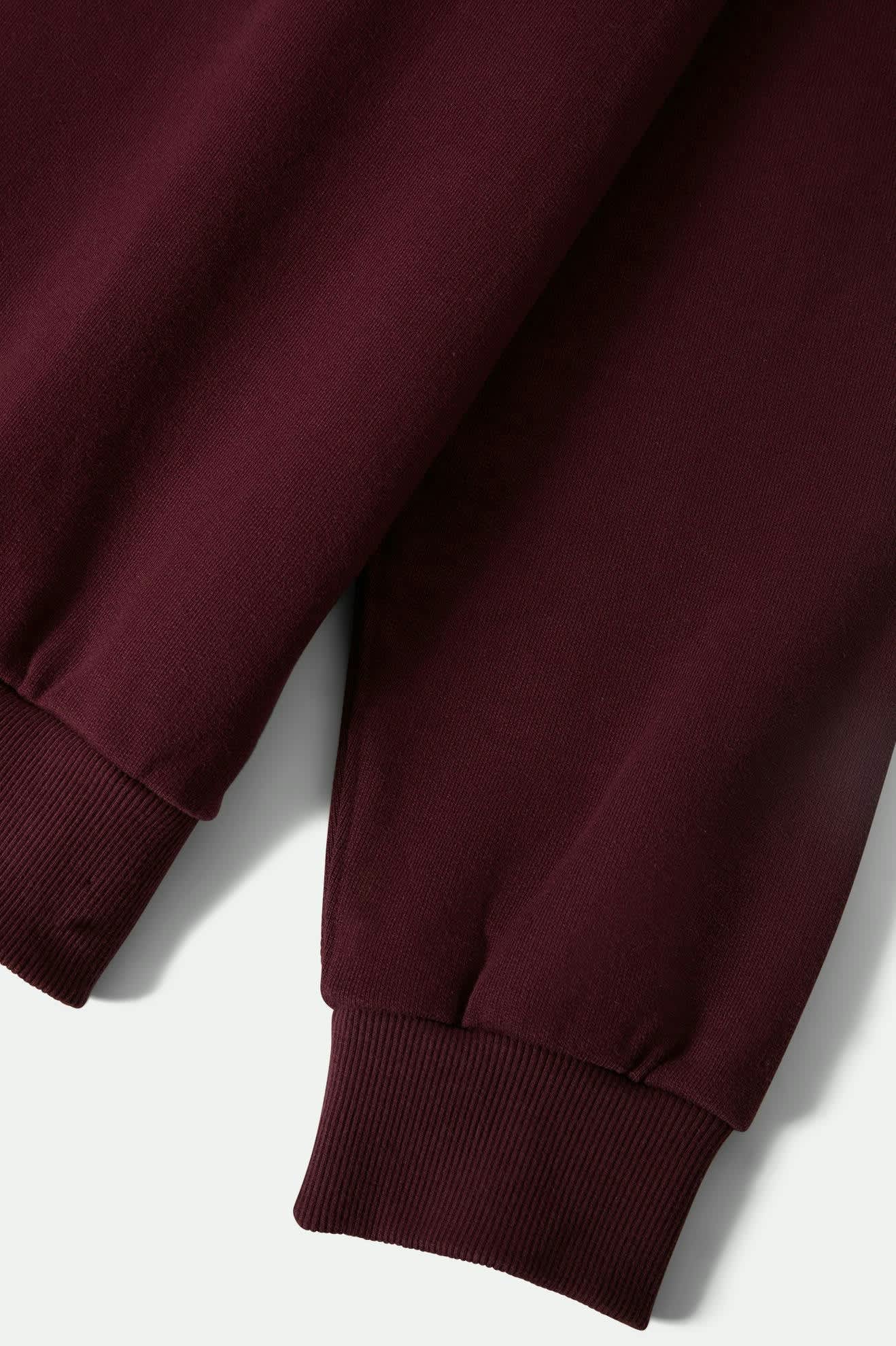 Embroidered Heavyweight Oversized Crew - Port